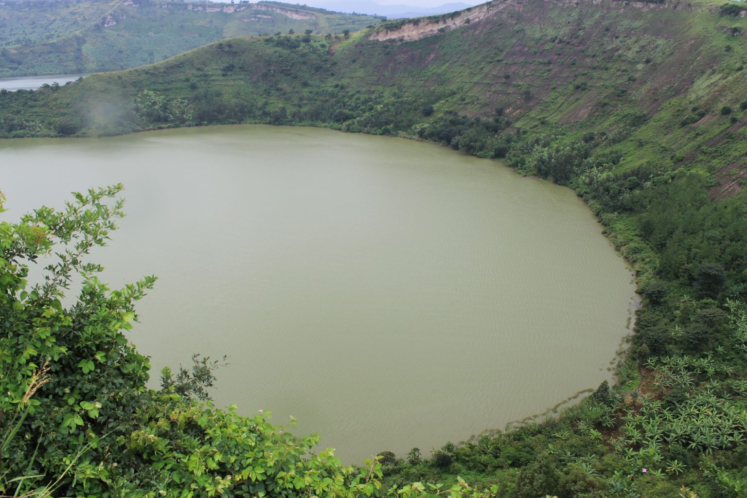 Katwe explosion crater drive at Queen Elizabeth national park Uganda