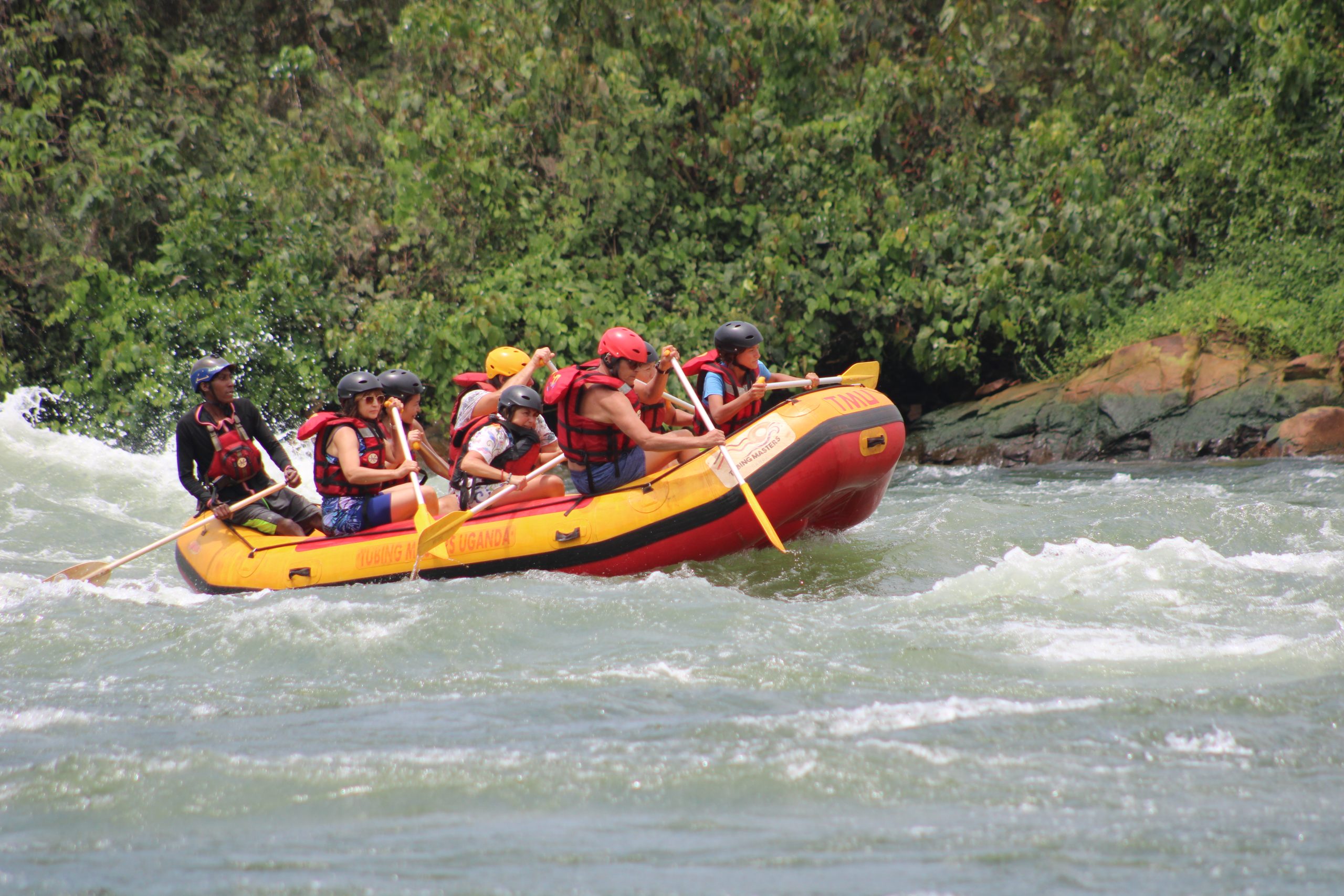 Tourists Carrying out Water Rafting on the Nile.